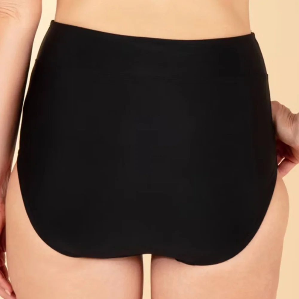 Lands' End Women's High Waist Full Coverage Tummy Control Bikini Bottom